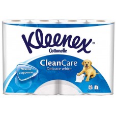 Туалетная бумага Kleenex Delicate White 2 слоя, 12 рулонов (kastd) в магазинах Ашан