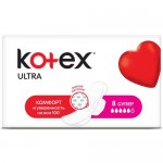 Прокладки гигиенические Kotex ультра супер, 8 шт (kastd)