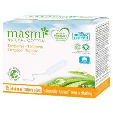 Тампоны гигиенические Masmi Natural Cotton Super Plus, 15 шт в магазинах Ашан