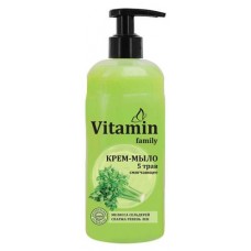 Крем-мыло Vitamin Family 5 трав, 650 мл (kastd) в магазинах Ашан