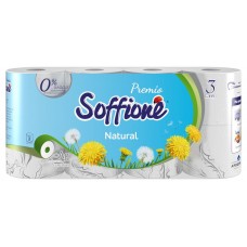 Туалетная бумага Soffione Premio Natural, 3 слоя, 8 рулонов (kastd) в магазинах Ашан