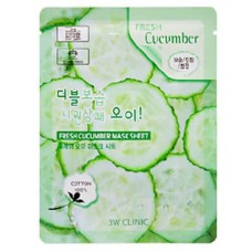 Маска для лица 3W Clinic Fresh Cucumber Mask Sheet с экстрактом огурца тканевая, 23 мл (kastd) в магазинах Ашан