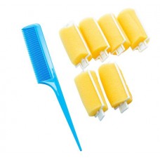 Набор поролоновых бигуди Valexa с расческой Ė 67 30 мм, 6 шт (kastd) в магазинах Ашан