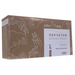 Перчатки John Pack виниловые размер L, 100 шт (kastd)