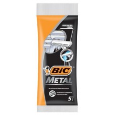 Бритва мужская одноразовая, BIC Metal, 5 шт (kastd) в магазинах Ашан