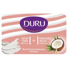 Крем-мыло кусковое Глина&Кокос Duru 1+1, 80 г (kastd) в магазинах Ашан