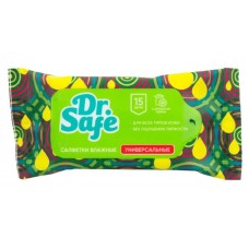 Влажные салфетки Dr.Safe Универсальные с ароматом лайма, 15 шт (kastd) в магазинах Ашан