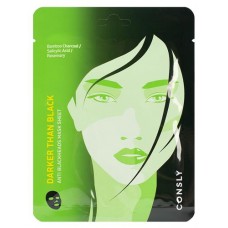 Маска для лица CONSLY Darker Than Black Anti Blackheads Mask Sheet против черных точек тканевая, 25 мл (kastd) в магазинах Ашан