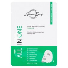 Маска для лица Grace Day All In One успокаивающая тканевая, 23 мл (kastd) в магазинах Ашан