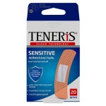 Лейкопластырь Teneris Sensitive бактерицидный с ионами серебра на нетканой основе, 20 шт (kastd)