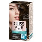 Краска стойкая для волос Gliss Kur Уход & Увлажнение 5-0 Натуральный каштановый, 142,5 мл (kastd)