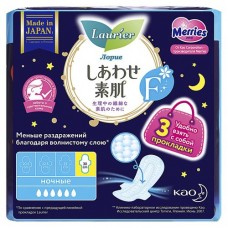 Прокладки гигиенические Laurier F женские ночные тонкие с крылышками 30 см, 3 шт (kastd) в магазинах Ашан