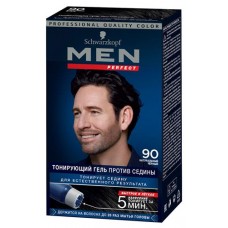 Гель для волос тонирующий мужской Schwarzkopf Men perfect Натуральный черный тон 90 (kastd) в магазинах Ашан