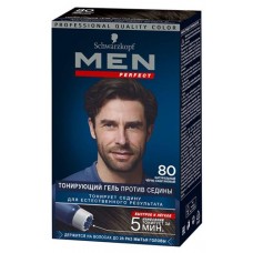 Гель для волос тонирующий мужской Schwarzkopf Men perfect Натуральный черно-каштановый тон 80 (kastd) в магазинах Ашан