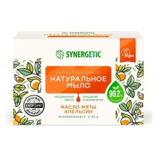 Мыло туалетное Synergetic масло мяты и апельсин, 90 г (kastd) в магазинах Ашан