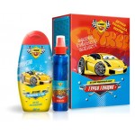 Подарочный набор детский Гонки Турбо Гонщик Шампунь-гель, 300 мл + Спрей, 75 мл (kastd)