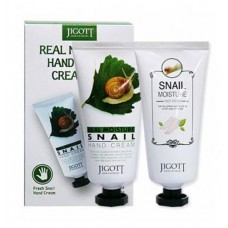 Набор кремов для рук и ног Jigott Real Moisture с муцином улитки, 2 шт (kastd) в магазинах Ашан