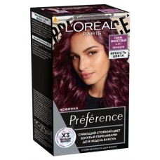 Краска для волос L'Oréal Paris Стойкая Preference Яркость Цвета оттенок Темно-фиолетовый 4.261 Венеция (kastd) в магазинах Ашан