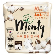 Прокладки гигиенические Monty Ultra Thin Normal Plus 240mm, 10 шт (kastd) в магазинах Ашан