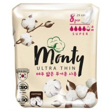 Прокладки гигиенические Monty Ultra Thin Super Plus 290mm, 8 шт (kastd) в магазинах Ашан
