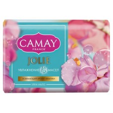 Мыло туалетное Camay Jolie Увлажнение 4 масел с ароматом акватики, 85 г (kastd) в магазинах Ашан