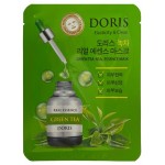 Маска тканевая для лица Jigott Doris Green Tea с экстрактом зеленого чая, 25 мл (kastd)