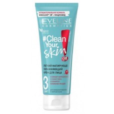 Крем для лица Eveline Cosmetics Clean Your Skin Легкий Матирующе-увлажняющий, 75 мл (kastd) в магазинах Ашан