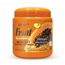Маска для сухих и поврежденных волос Витэкс Fruit Therapy 3 в 1 Восстанавливающая Папайя и Масло амлы, 450 мл (kastd) в магазинах Ашан