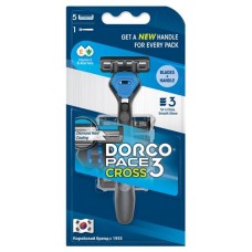 Станок для бритья Dorco Pace 3 Cross TRC1005 3 лезвия, 1 станок + 5 сменные кассеты (kastd) в магазинах Ашан