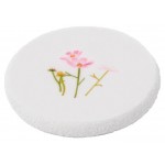 Спонж для нанесения макияжа и очищения лица Kaizer латексный с рисунком белый, 45 мм (kastd)