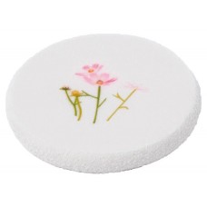 Спонж для нанесения макияжа и очищения лица Kaizer латексный с рисунком белый, 45 мм (kastd) в магазинах Ашан