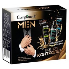 Подарочный набор Compliment Men Ė1992 Все под контролем Гель для бритья 80 мл + Гель после бритья 80 мл + Шампунь 200 мл (kastd) в магазинах Ашан