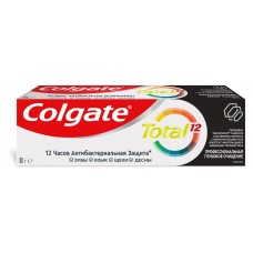 Зубная паста Colgate Total 12 Глубокое Очищение комплексная антибактериальная с древесным углем, 80 г (kastd) в магазинах Ашан