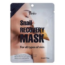 Маска тканевая для лица Thinkco Snall Recovery с муцином улитки, 23 мл (kastd) в магазинах Ашан