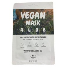 Маска для лица The nicess Vegan Aloe успокаивающая и увлажняющая, 25 мл (kastd) в магазинах Ашан