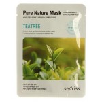 Маска тканевая для лица Anskin Secriss Pure Nature с экстрактом чайного дерева, 25 г (kastd)