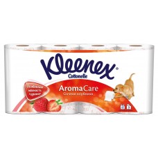 Туалетная бумага Kleenex Aroma Care Сочная Клубника 3 слоя, 8 рулонов (kastd) в магазинах Ашан