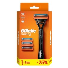 Бритва мужская Gillette Fusion5 с 3 сменными кассетами (kastd) в магазинах Ашан
