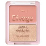 Палетка для лица Divage Blush&Highlighter Duo Тон 01, 8 г (kastd)