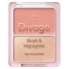 Палетка для лица Divage Blush&Highlighter Duo Тон 01, 8 г (kastd) в магазинах Ашан