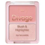 Палетка для лица Divage Blush&Highlighter Duo Тон 02, 8 г (kastd)