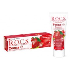 Зубная паста R.O.C.S. Teens со вкусом земляники, 74 мл (kastd) в магазинах Ашан