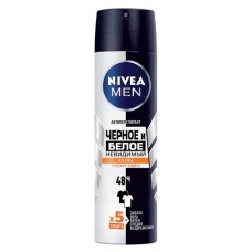 Дезодорант-антиперспирант спрей Nivea Men Extra Черное и белое невидимый, 150 мл (kastd) в магазинах Ашан