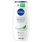 Гель-уход для душа Nivea Свежесть и забота с натуральным алоэ вера, 250 мл (kastd)