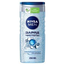 Гель для душа мужской Nivea Men Заряд чистоты, 250 мл (kastd) в магазинах Ашан