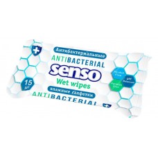 Салфетки влажные Senso антибактериальные, 15 шт (kastd) в магазинах Ашан