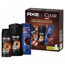 Подарочный набор Axe Dark temptation, дезодорант-аэрозоль 150 мл + гель для душа 250 мл + шампунь для волос 200мл (kastd) в магазинах Ашан