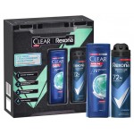 Подарочный набор Rexona men Будь уверен 2023, дезодорант-аэрозоль 150 мл + шампунь для волос 200 мл (kastd)