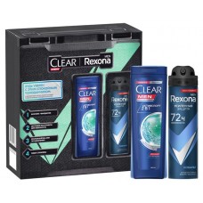 Подарочный набор Rexona men Будь уверен 2023, дезодорант-аэрозоль 150 мл + шампунь для волос 200 мл (kastd) в магазинах Ашан