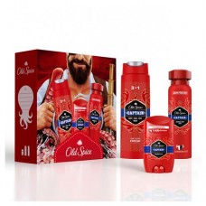Подарочный набор для мужчин Old Spice Captain, гель для душа шампунь 3в1 250 мл + дезодорант-спрей 150 мл + дезодорант-стик 50 мл (kastd) в магазинах Ашан